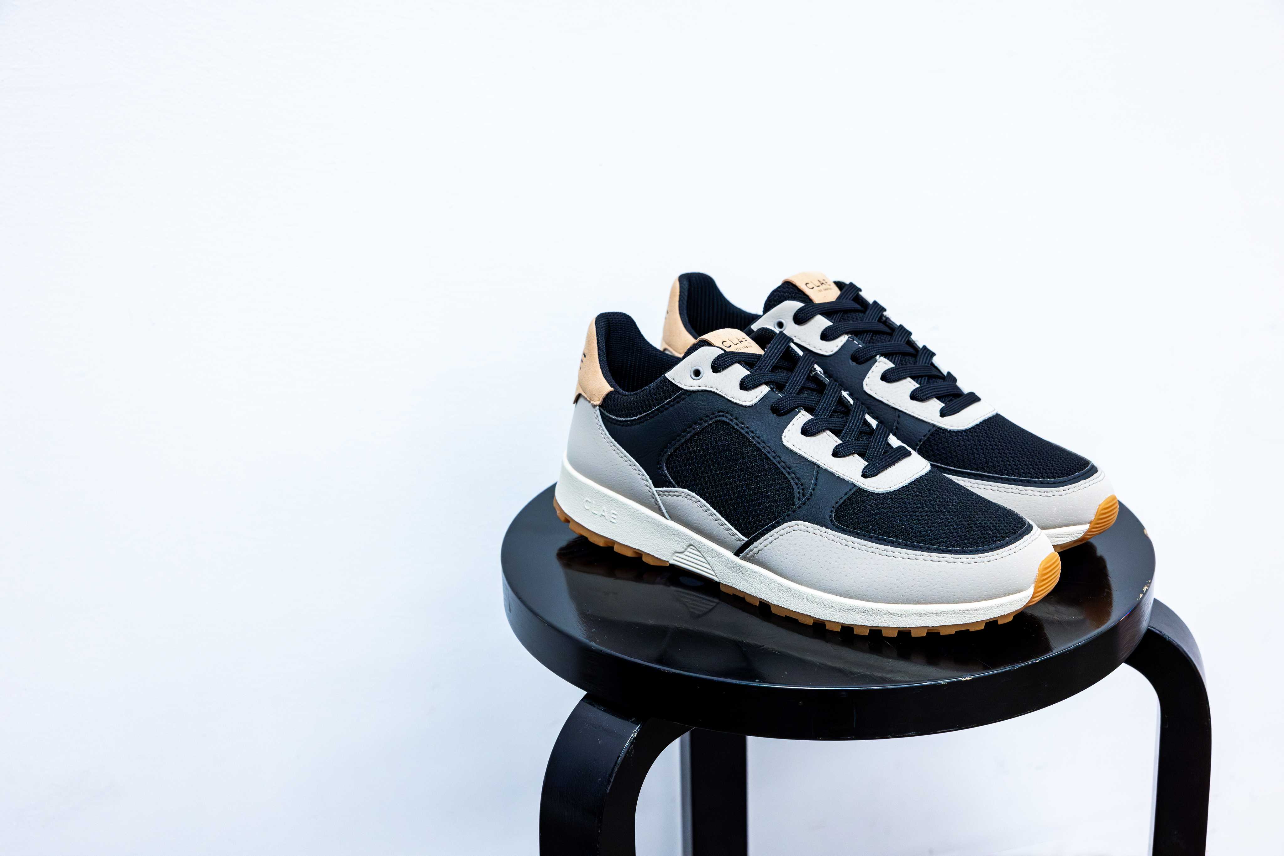 Handcrafted Vegan, animal-free, premium leather sneakers by clae los angeles