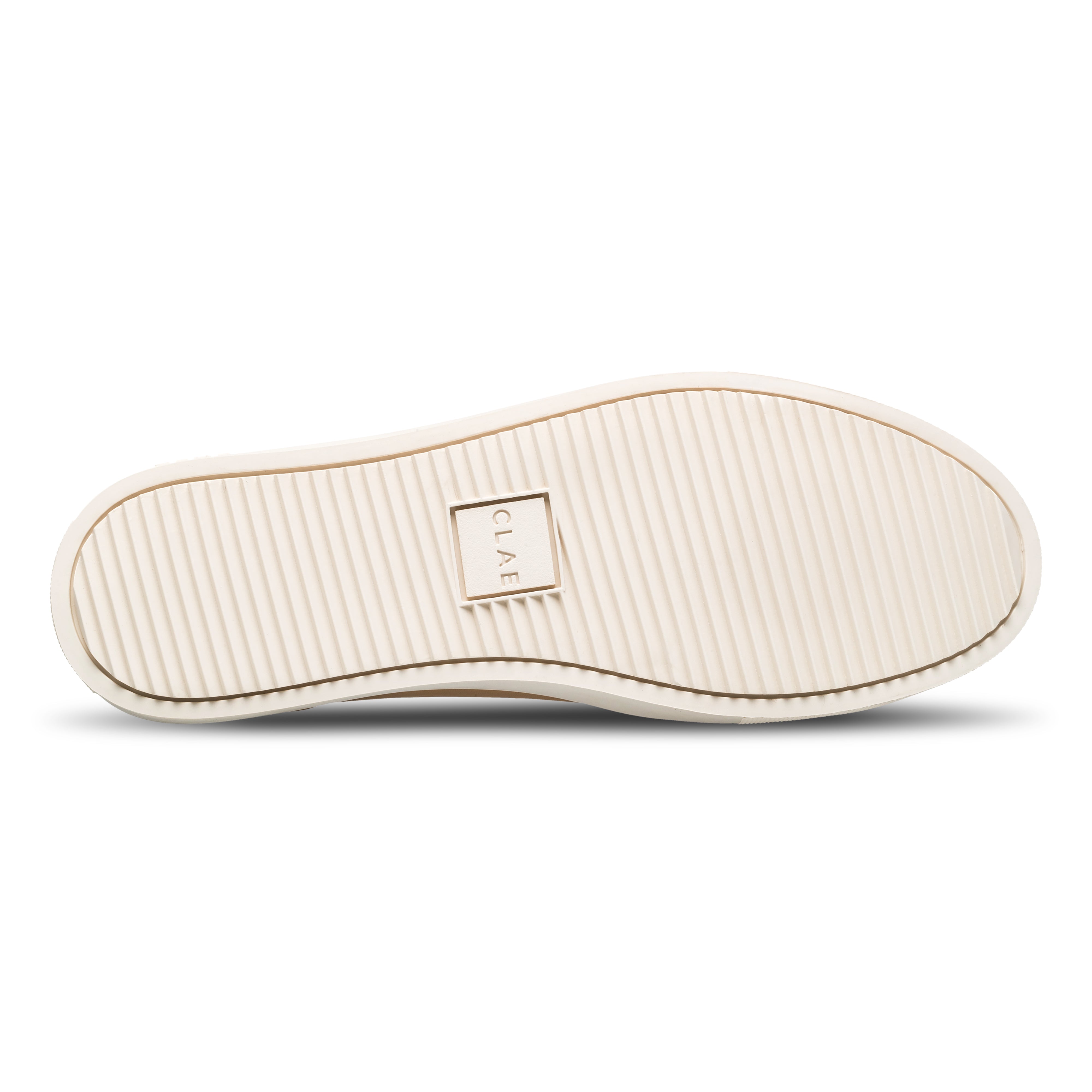 Bradley court shoe in Vegtan Leather with Standard Premium (SP) outsole made of 30% natural rubber, sole view.