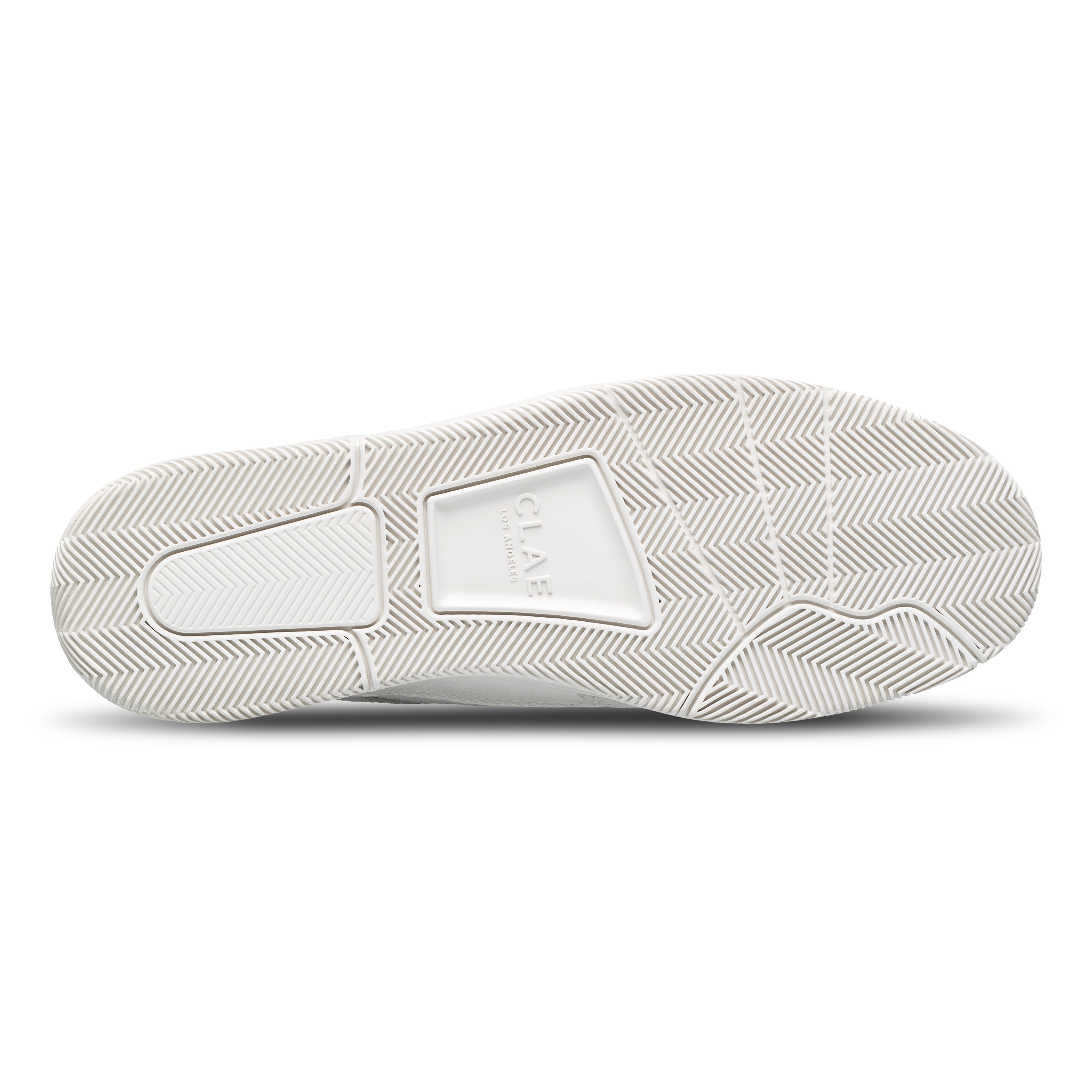 Haywood court shoe in White Pine Needle with Premium Court (PC) outsole made of 30% natural rubber, sole view.